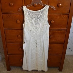 Sue Wong White Jeweled Dress